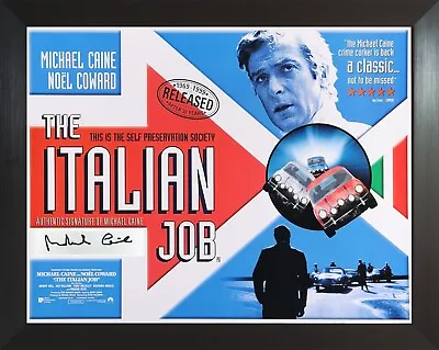 Michael Caine The Italian Job Custom Framed Signed Autograph Cut Display COA • £165