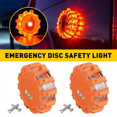 2pc 9LED Road Flare Emergency Light Roadside Safety Beacon Disc Flashers Warning • $19.94