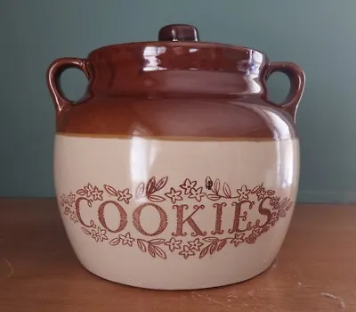 Vintage Monmouth Western Pottery Cookie Jar Crock Canister USA Farmhouse Cottage • $49