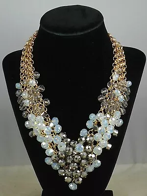 Macy's I.N.C. International Concepts Gold Chain Mesh Smoke Cherry Bead Necklace • $15