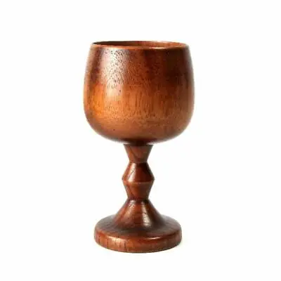 Handmade Wooden Beer Mug Natural Wood Goblet Chalice Cup Mini Gift For Drinking • $15.39