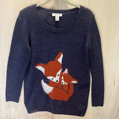 Motherhood Maternity Womens Sweater Shirt Top Pullover Fox Baby Sz Medium • $10.65