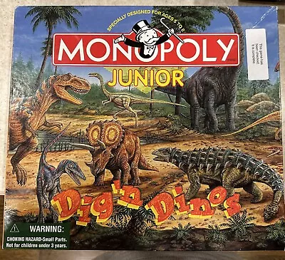 Monopoly Junior Dign' Dinos Board Game In Box; Complete Set; 2-4 Players;Age 5-8 • $24