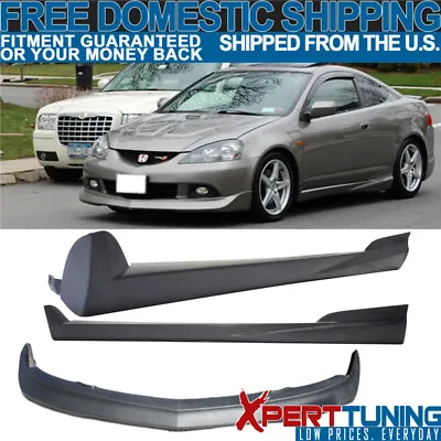 Fit Acura RSX 05-06 PU Mugen Style Front Bumper Lip Spoiler & Side Skirt • $430.99