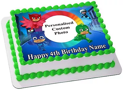 Pj Masks Real Edible Icing Cake Topper Party Image Frosting Sheet • $19