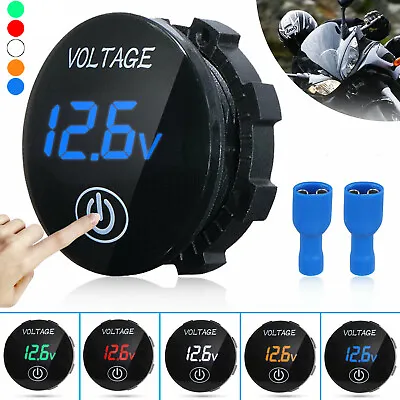 DC 12V-24V LED Panel Digital Voltage Volt Meter Display Voltmeter Motorcycle Car • $8.59