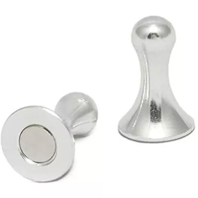 12 Silver Sleek Anodized Aluminum Magnetic Push Pins - Perfect Magnets For Home • $17.67