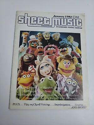 January 1982 Sheet Music Magazine The Muppets Standard Piano Guitar Vintage  B35 • $20