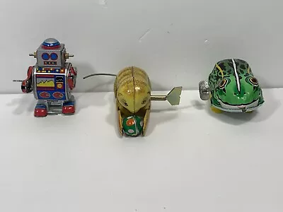 Retro Vintage Metal Wind Up Toys Lot Of 3 • $19.99