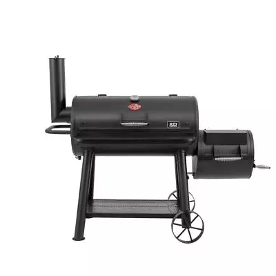 Char-Griller Charcoal Grill + Offset Smoker 72  Heavy Duty Black W/ Side Firebox • $625.97