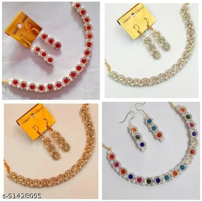 $16.14 • Buy Indian Bollywood Kids Girls Jewellery Set Of 4 Pcs Alloy Silver Plated Adjustabl