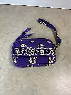 Vera Bradley Simply Violet Clip & Zip Mini Pouch Wristlet (Retired) • $12.50