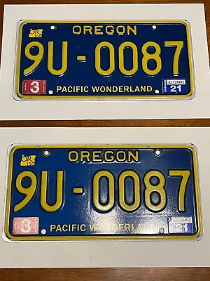 Oregon Pacific Wonderland License Plate Matching Set 150 Year Celebration W/tags • $100