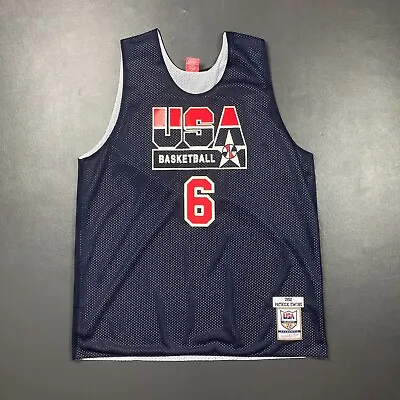 100% Authentic Patrick Ewing Mitchell Ness 92 USA Practice Reversible Jersey XL • $115