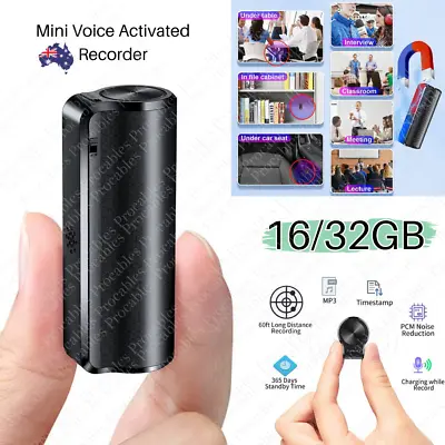 Spy Digital Voice Activated Recorder Mini Hidden Audio Sound Recording Device • $51.25