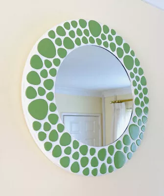 £55 • Buy Lime Green Pebble Round Mosaic Mirror