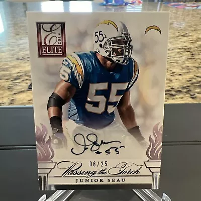 2014 Junior Seau & Manti Te’o Auto Card Elite #06/25 • $100