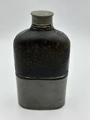 Vintage  Yates Crown Glass Hip Flask With Lid Collectible • $24.99