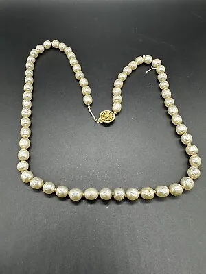 Vintage Miriam Haskell Knotted Baroque Pearl Necklace 24” • $140.65