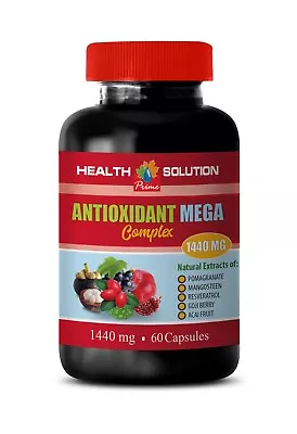 Antioxidant Supplements Antioxidant Mega Complex Superfood 1 Bottle 60 Capsules • $19.16