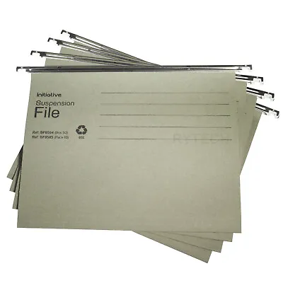 £8.99 • Buy Green A4 Hanging Suspension Files Tabs Insert Cabinet Filing Folders Storage