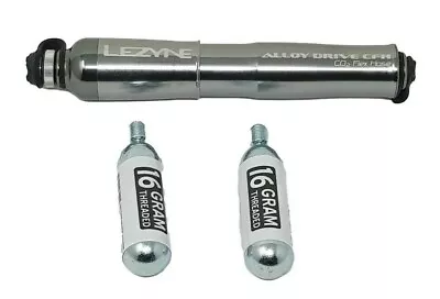 Lezyne Alloy Drive CFH Pump For Presta Or Schrader Valves + 2 X CO2 Cartridges  • £19.99