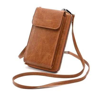 Women Pouch Mobile Phone Bag Leather Handbags Crossbody Purse Wallet Shoulder UK • £12.99