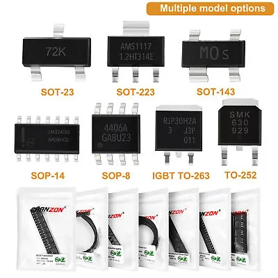 SOT-23 SOT-89 SOT-223 TO-252 SOP-8 SMD MOSFET NPN PNP Transistor N/P Channel BJT • $5.99