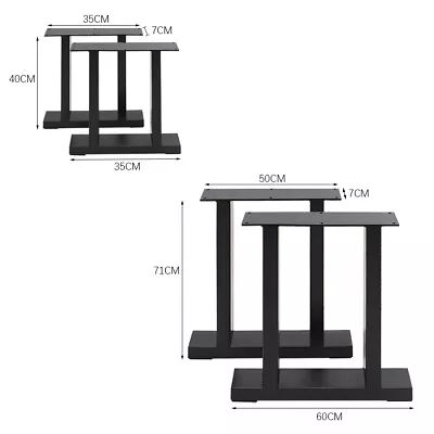 Pair Of Metal Steel Legs Industrial Style Base Frame For Dining Table Desk Bench • £45.95
