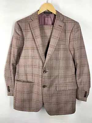 Indochino Men's 100% Wool 2 Piece Full Suit Blazer Pants  38S Madras Pattern • $115