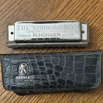 M Hohner Chromonica Chromatic Harmonica 260 Case Key Of C Grand Prix Germany • $41.05