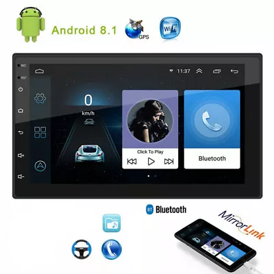 2Din 7inch Car Android 8.1 Touchscreen Stereo Radio GPS Navigation Bluetooth USB • $88.99