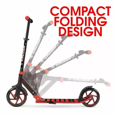 Madd Gear Kruzer - Red/Black Folding And Height Adjustable Commuter Scooter • $74.90