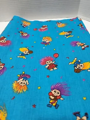 3/4Yard By 45   Vintage Blue California Trolls Fabric By Marcus Brothers • $6.99