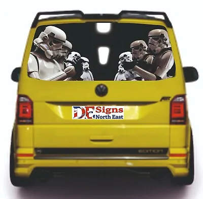 VW Volkswagen Transporter T5 T6 Tailgate Barn Door Wrap Storm Trooper • $80.90