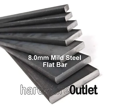 £4.25 • Buy MILD STEEL 8mm Thick FLAT BAR 20 -100 Mm Band Saw Cut & Specials Made To Order