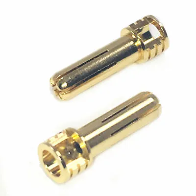 Trinity 5mm Pure Copper Gold Plated Bullet Connectors (2pc) REV2204 • $9.99