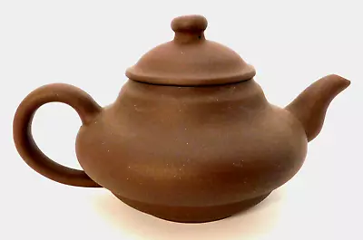 Vintage Oriental Clay Teapot Signed / Stamped Pot & Lid Brown Clay • $44.89