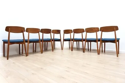 Mid Century Harry Ostergaard Danish Vintage Teak Set Of 8 Dining Chairs /2344 • £2295