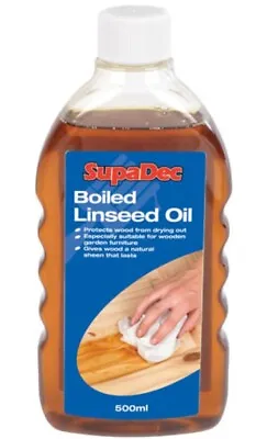 SupaDec Boiled Linseed Oil Wood Sealer Garden Furniture Treatment 500ml • £7.99