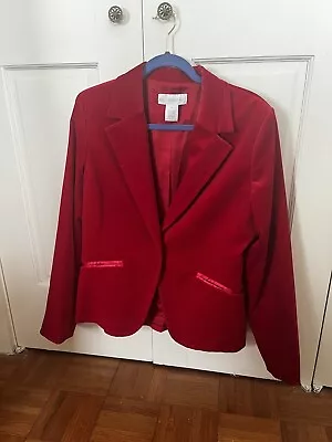 STUNNING Flawless Vintage Marshall Field’s Velvet Blazer In Red-pink - 12 • $22