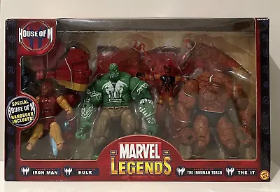 Toy Biz Marvel Legends - House Of M - Iron Man Hulk Inhuman Torch IT • $134.84