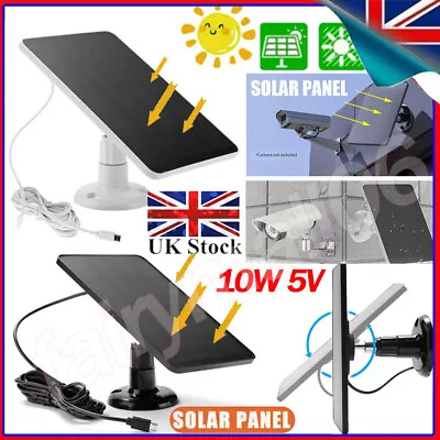 £2.81 • Buy Solar Panel For Micro USB Power CCTV Camera Security Cam Battery Charger 10W 5V 