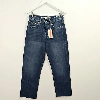 Mango - NEW - Highwaist Straight Cropped Jeans - UK 10 • £18