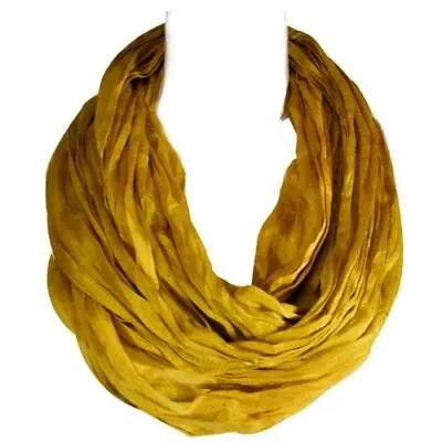 Wrapables Lightweight Silky Soft Infinity Loop Scarf Gold Yellow • $14.99