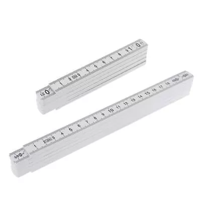 1M 2M 10-parts Folding Carpenters Ruler Lightweight Compact Measuring Stick Fold • £4.46