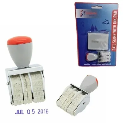 Date Stamp With Ink Pad  Ideal For School Stationary Offices And Business • £3.88