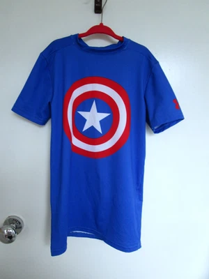 £0.99 • Buy Under Armour Boys Marvel Tshirt Blue Medium