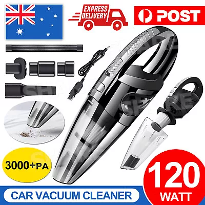 Car Vacuum Cleaner Handheld 12V 120W Cordless Rechargeable Portable Home OZ • $24.95