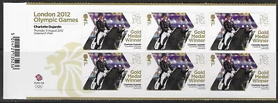 GB 2012 OLYMPIC GOLD EQUESTRIAN DRESSAGE INDIVIDUAL MINT SHEET/6 SG3364a. (9934) • £9